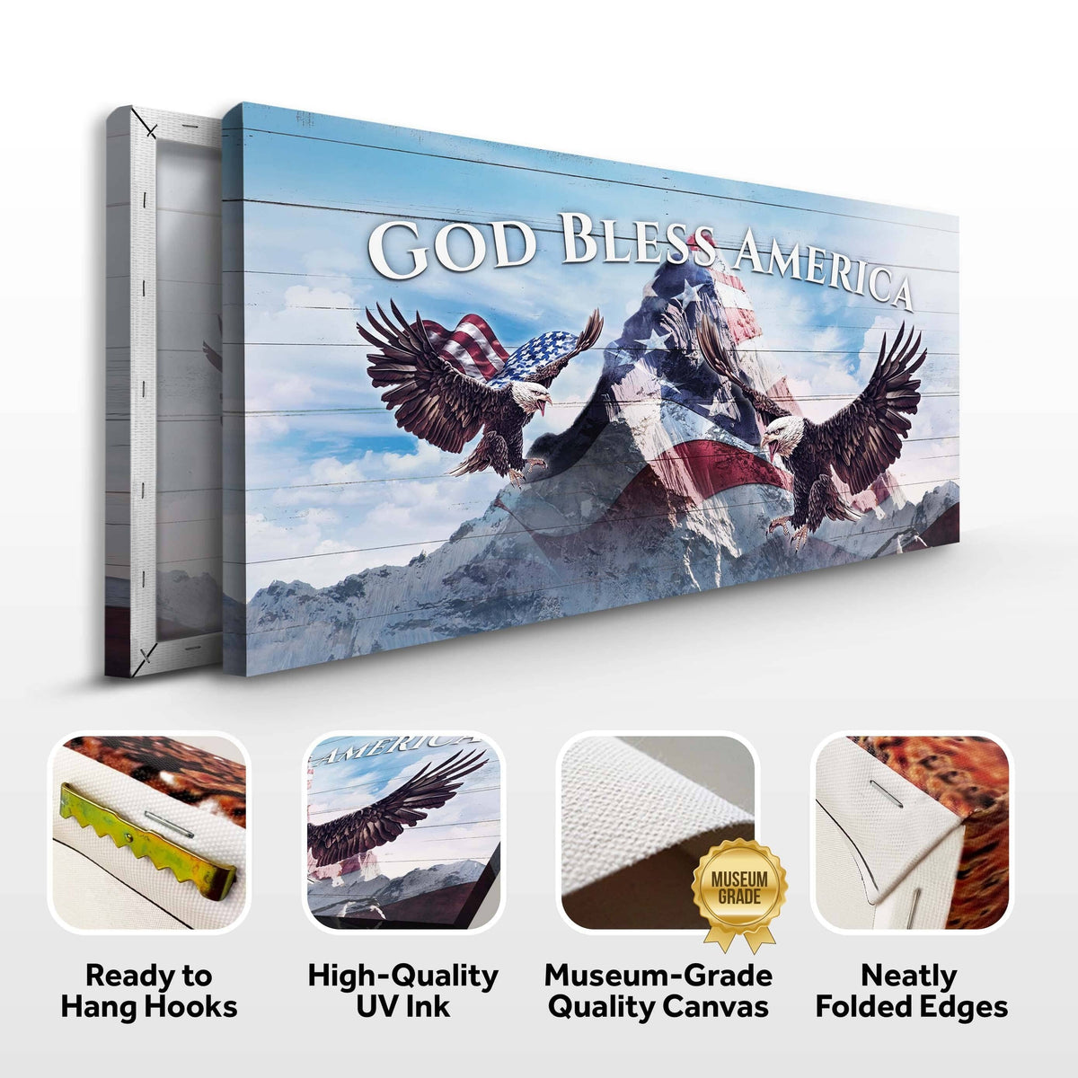Tailored Canvases Canvas God Bless America Sign