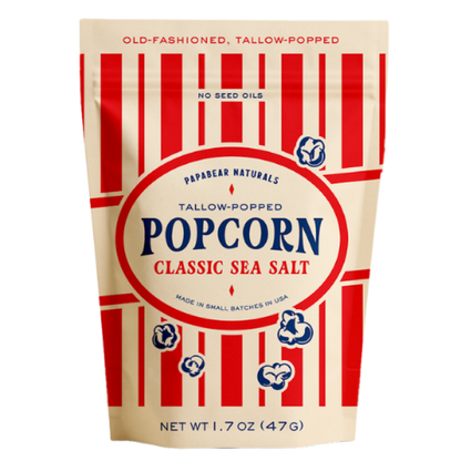 Tallow-Popped Popcorn (8 Pack)