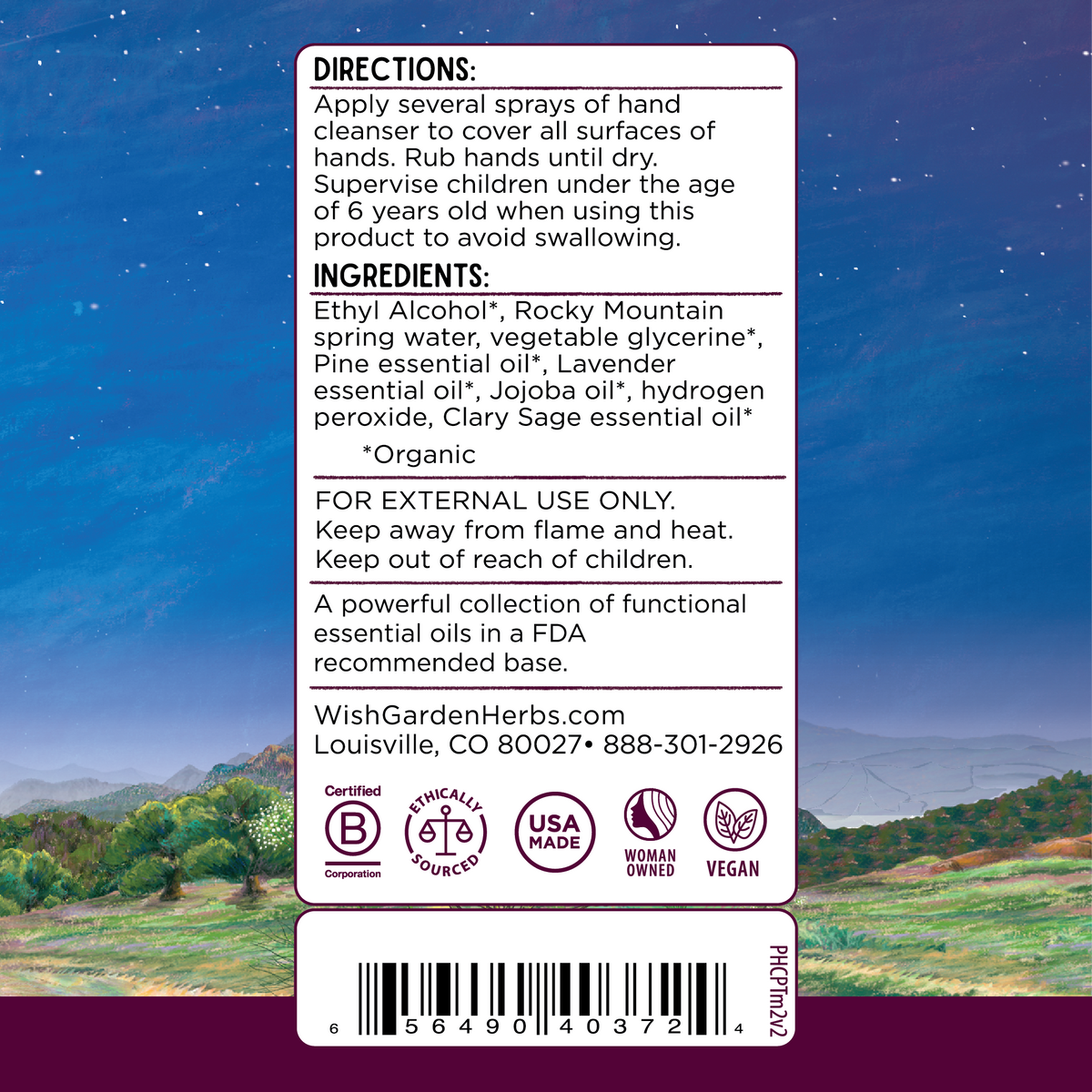 Hand Purifier with Pine, Sage &amp; Lavender