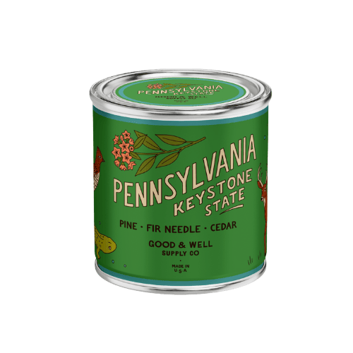 Good &amp; Well Supply Co Candles Half Pint / 8oz / Cotton Wick Pennsylvania State Candle
