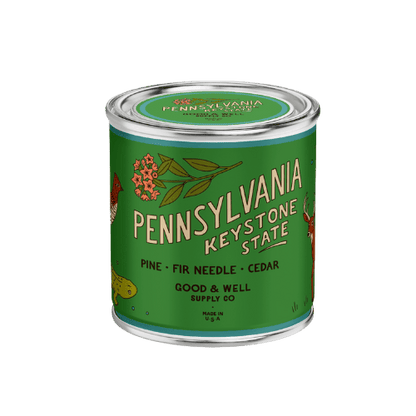 Good &amp; Well Supply Co Candles Half Pint / 8oz / Cotton Wick Pennsylvania State Candle
