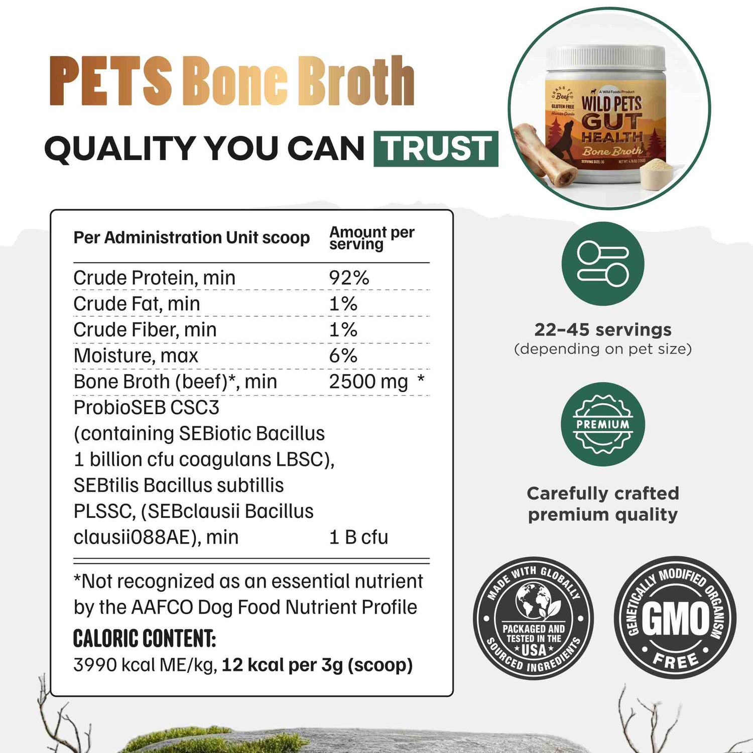 For Dogs | Bone Broth Powder - Canine Gut &amp; Immune Support