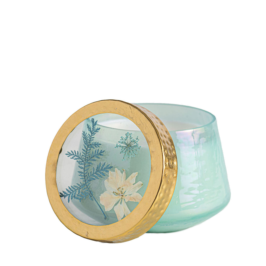 Accent Watercolor Pressed Floral Candle - Pacific Coast