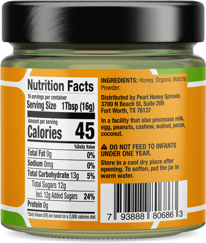 Pearl Honey Spreads Matcha creamed honey