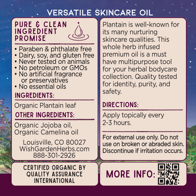 Plantain Oil, Calm &amp; Restore