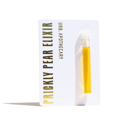 Prickly Pear Elixir product packaging with Urban Apothecary branding on a white background