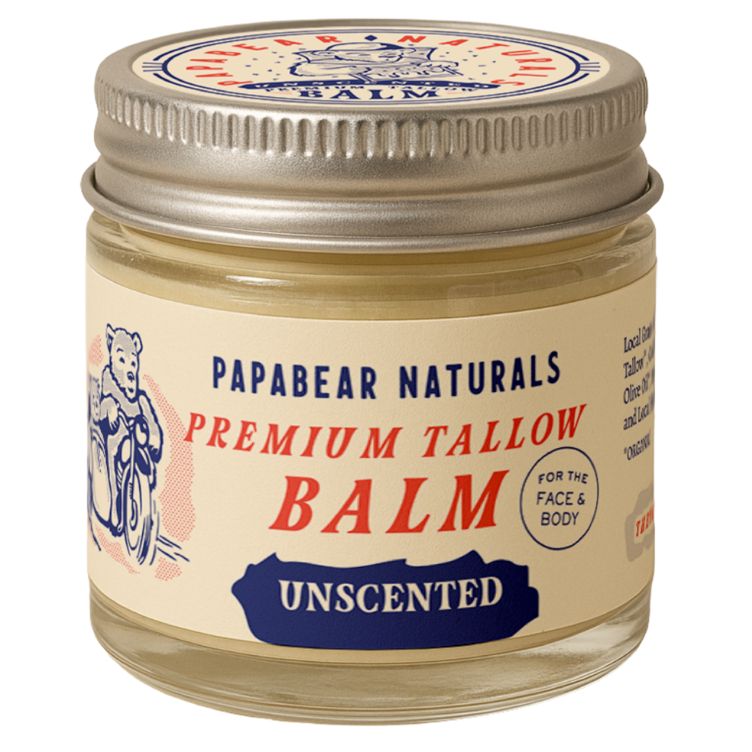 PapaBear Naturals Unscented Papabear Premium Tallow Balm  2 oz