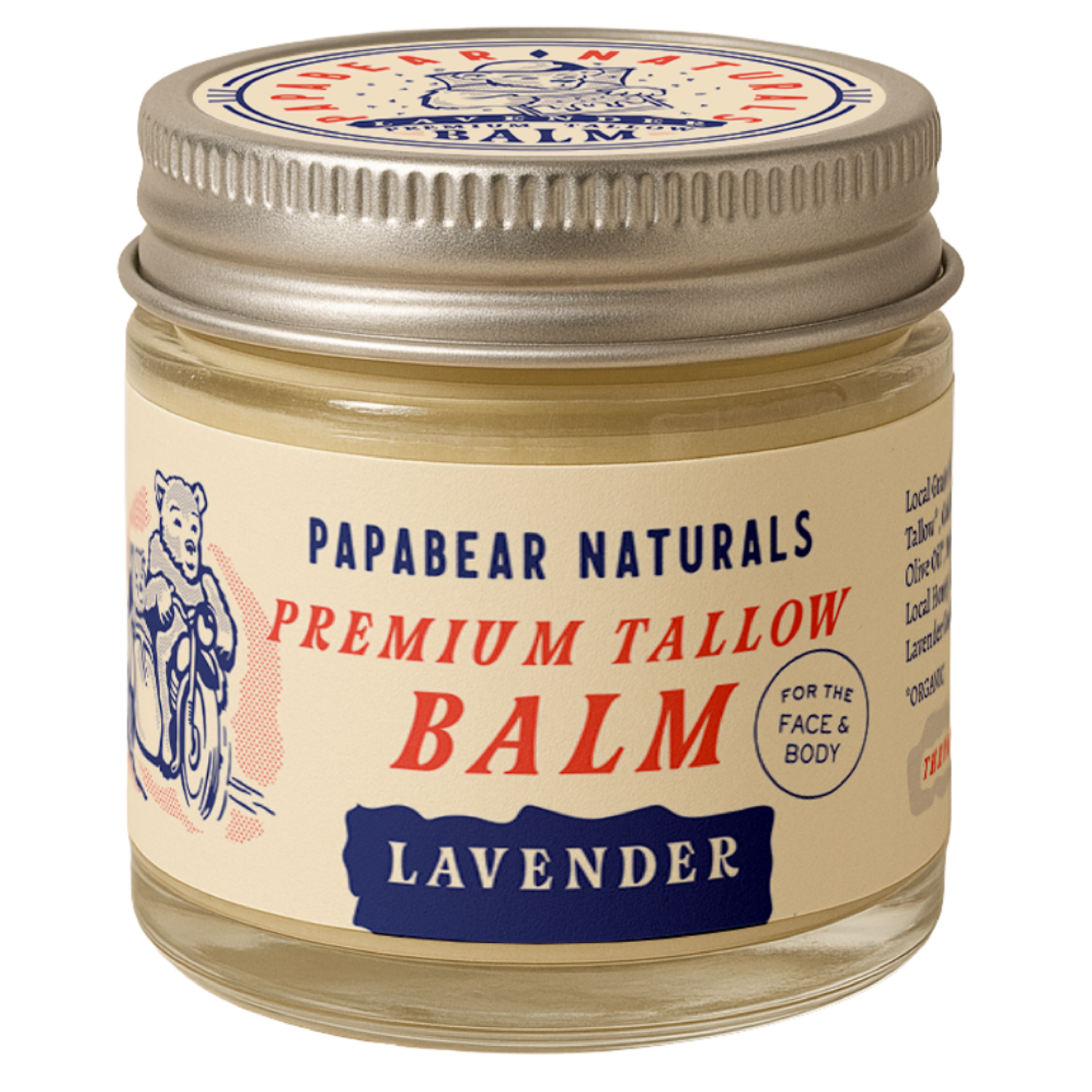 PapaBear Naturals Lavender Papabear Premium Tallow Balm  2 oz