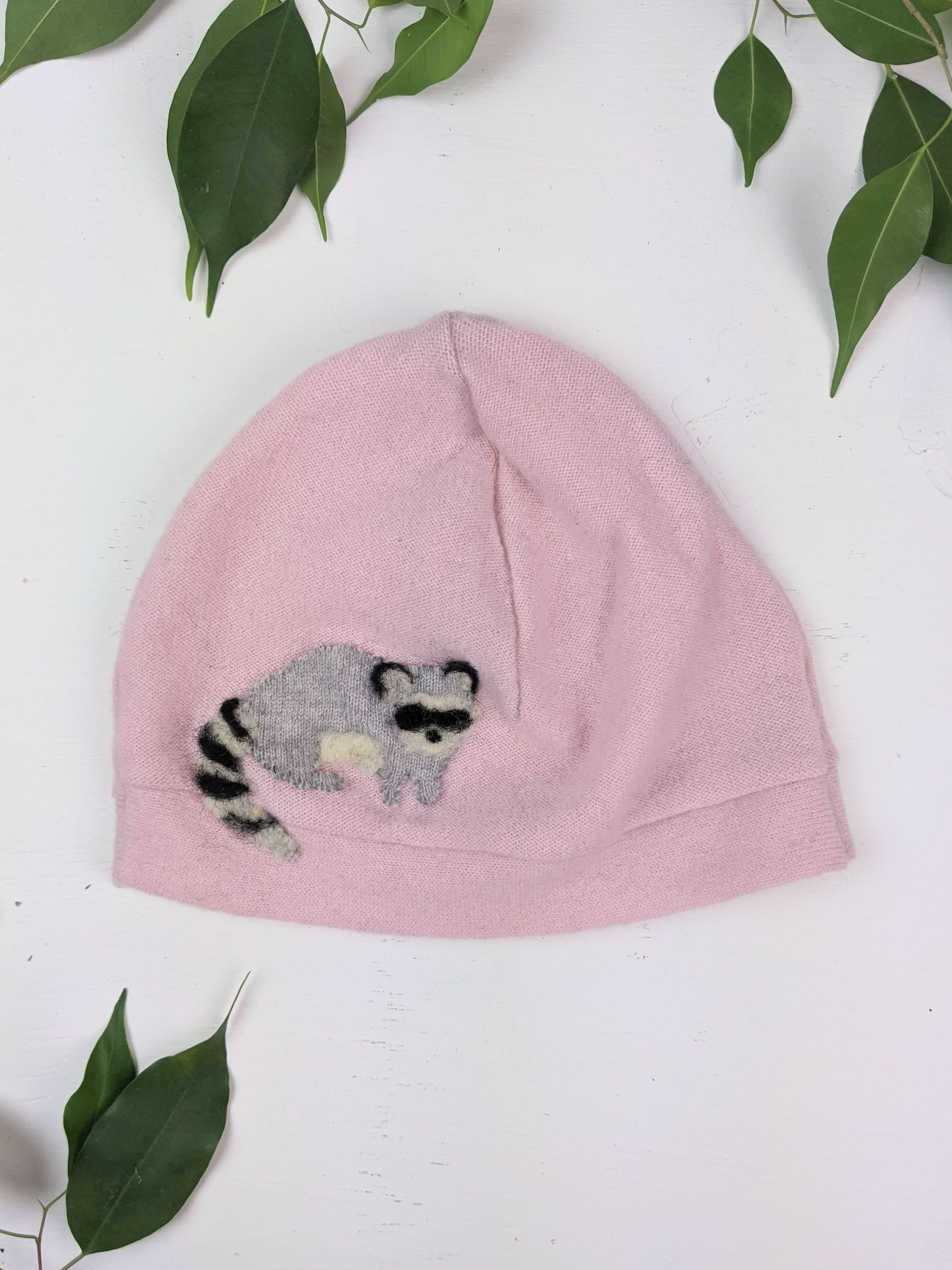 Ash &amp; Rose hat Blush Raccoon Cashmere Hat - Baby