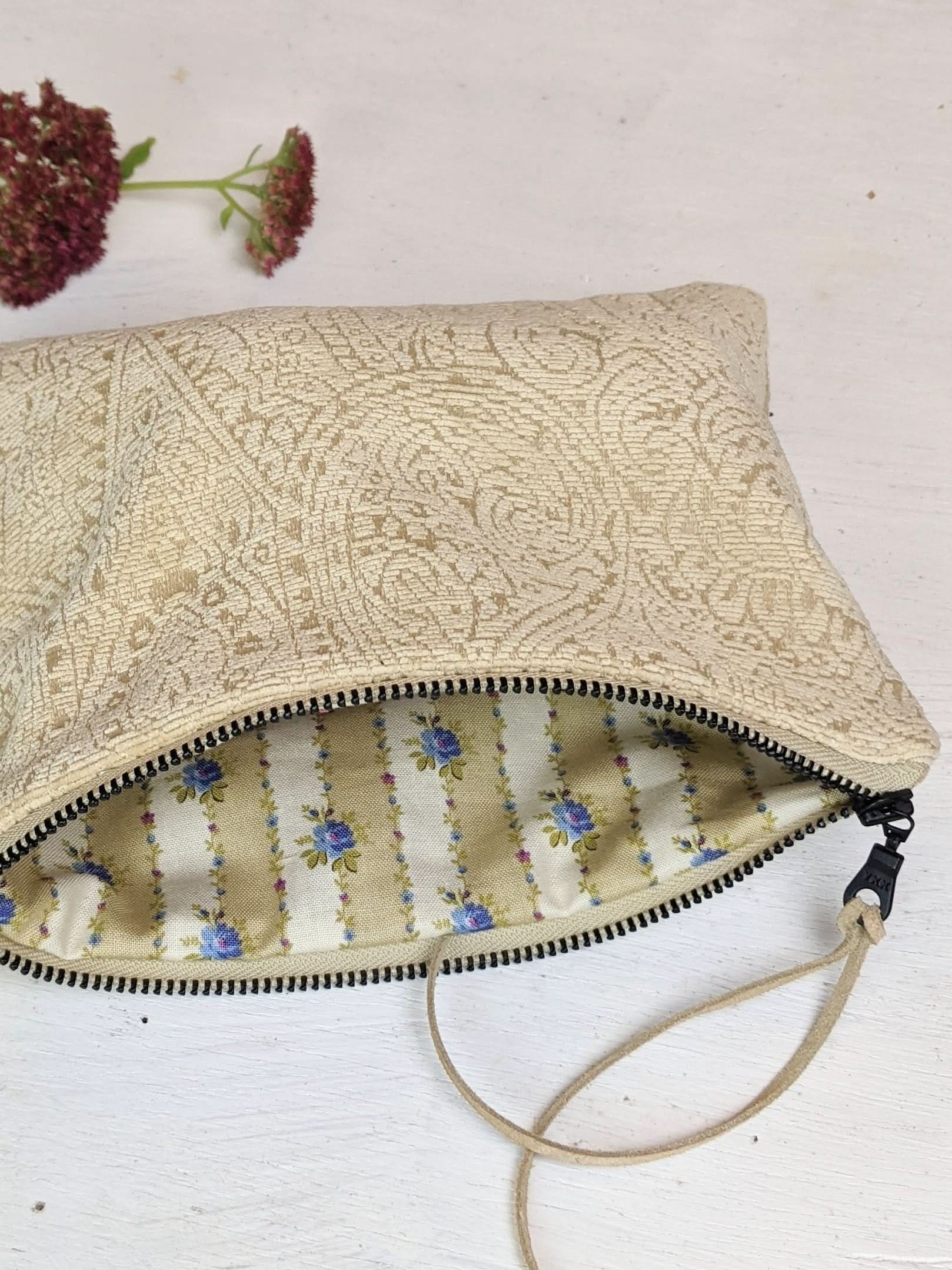 Ash &amp; Rose purse French Chenille Jacquard Clutch