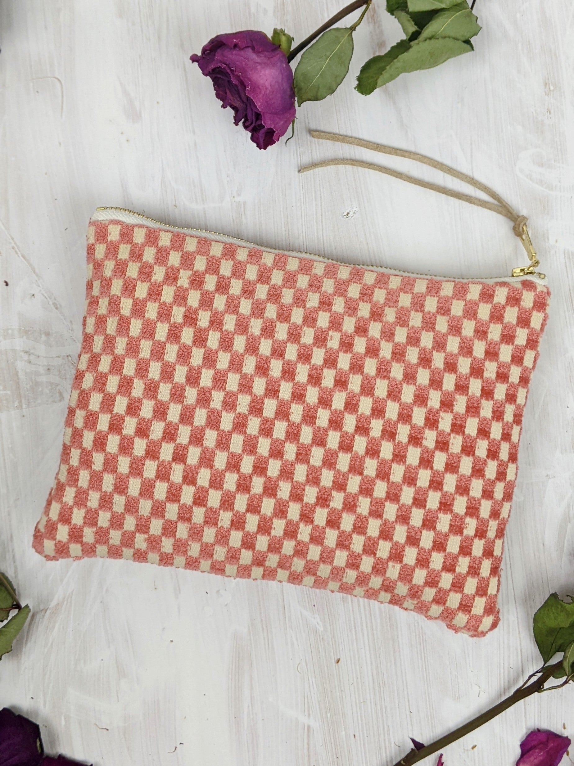 Amelia Pink Checks Purse - My American Goods
