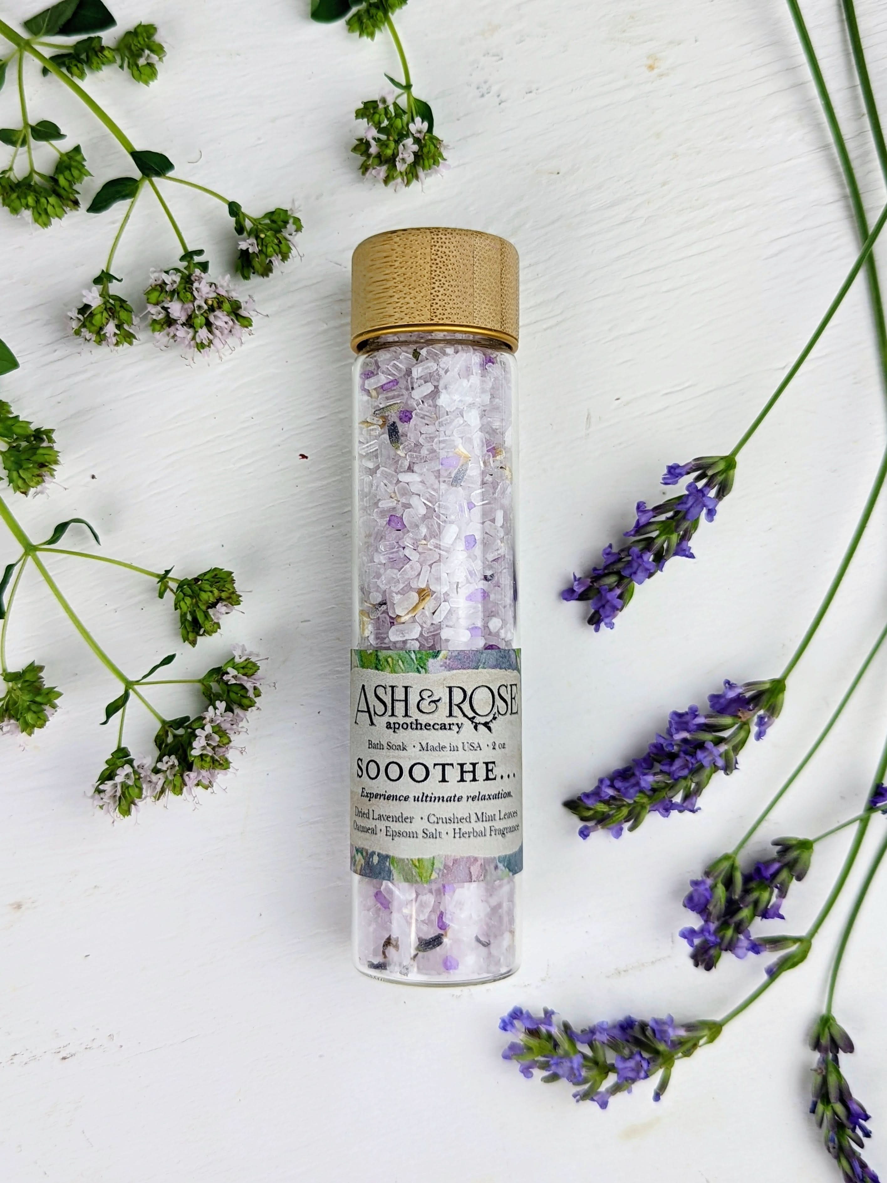Ash &amp; Rose bath soak SOOOTHE... Lavender Oatmeal Bath Soak Vial