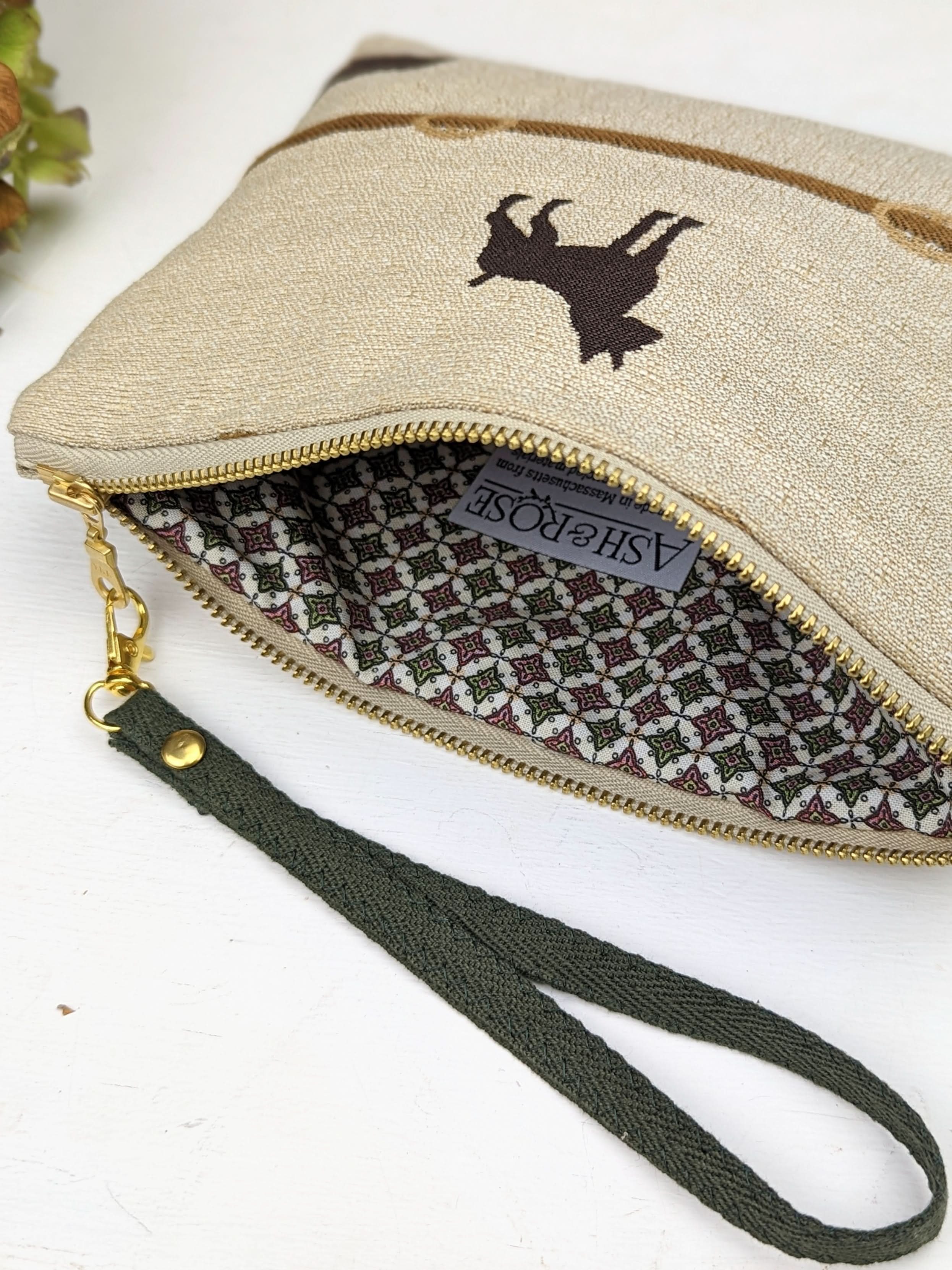 Ash &amp; Rose handbag Dog Walk Wristlet Purse