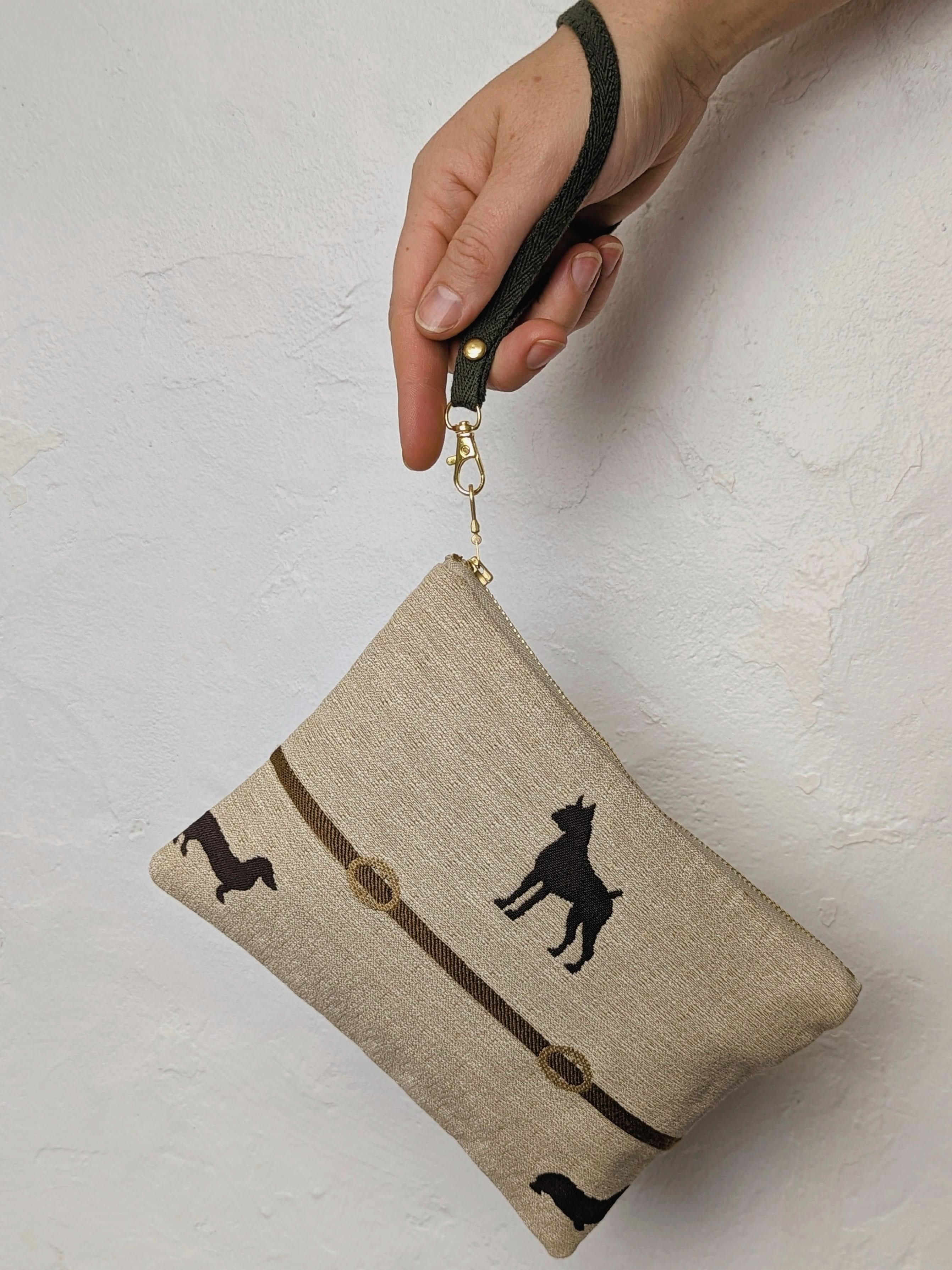 Ash &amp; Rose handbag Dog Walk Wristlet Purse