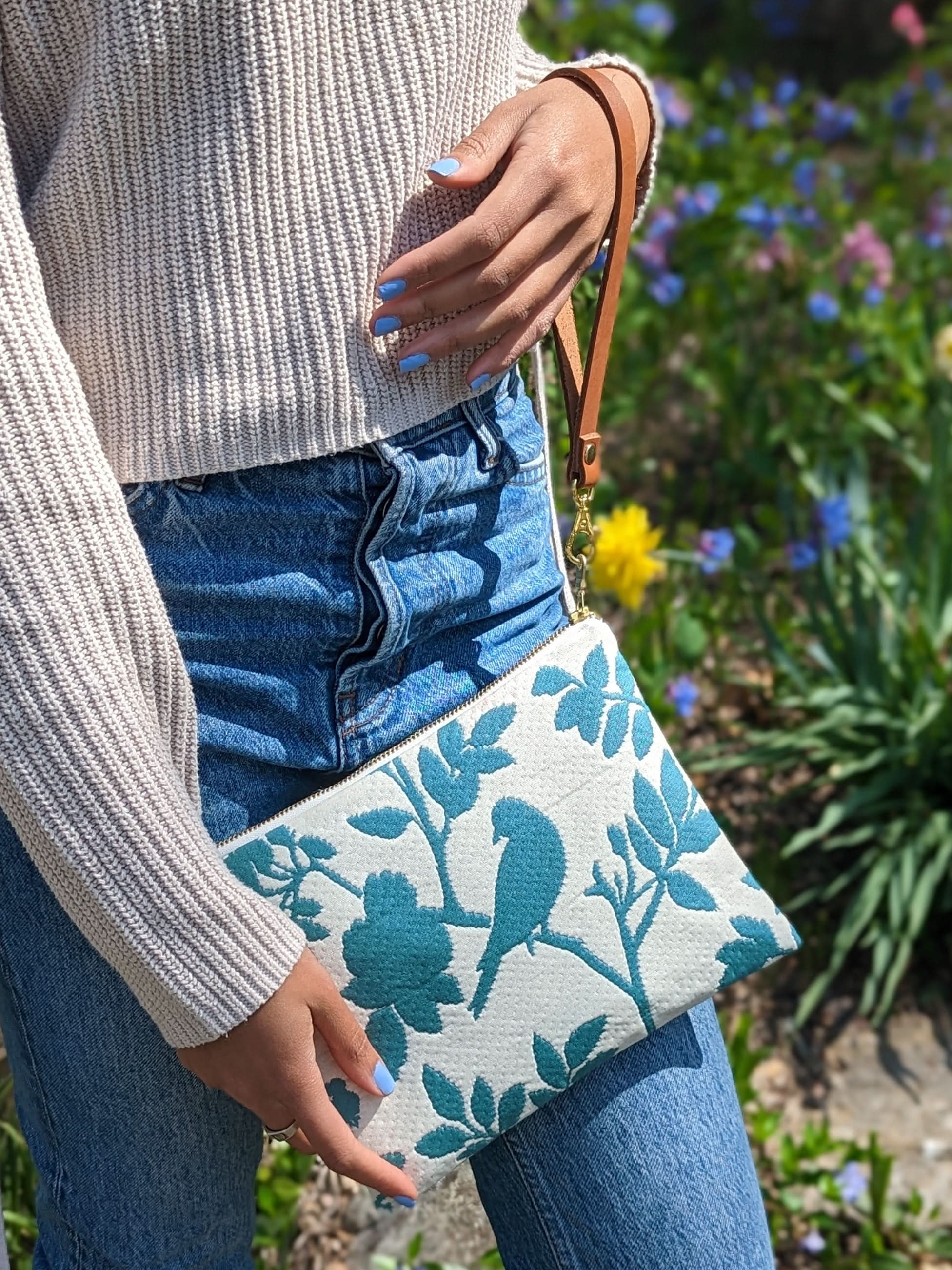 Ash &amp; Rose Bird Silhouette Wristlet Purse