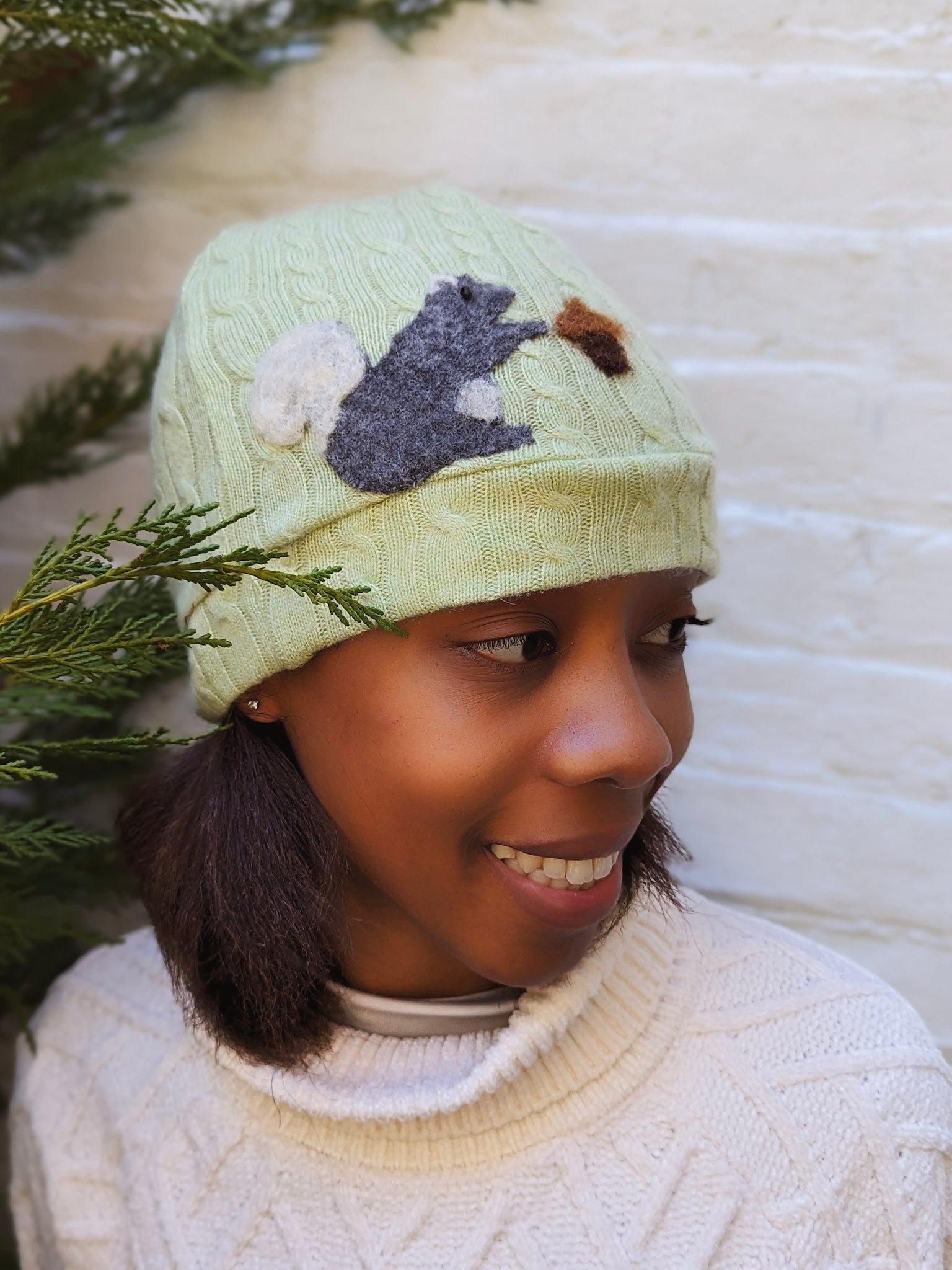 Squirrel Cashmere Hat - Adult - My American Goods