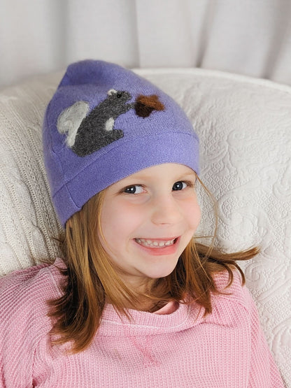 Ash &amp; Rose hat Lavender Squirrel Cashmere Hat - Child
