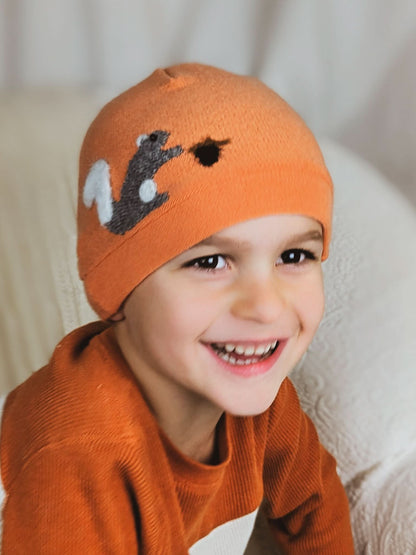 Ash &amp; Rose hat Orange Squirrel Cashmere Hat - Child