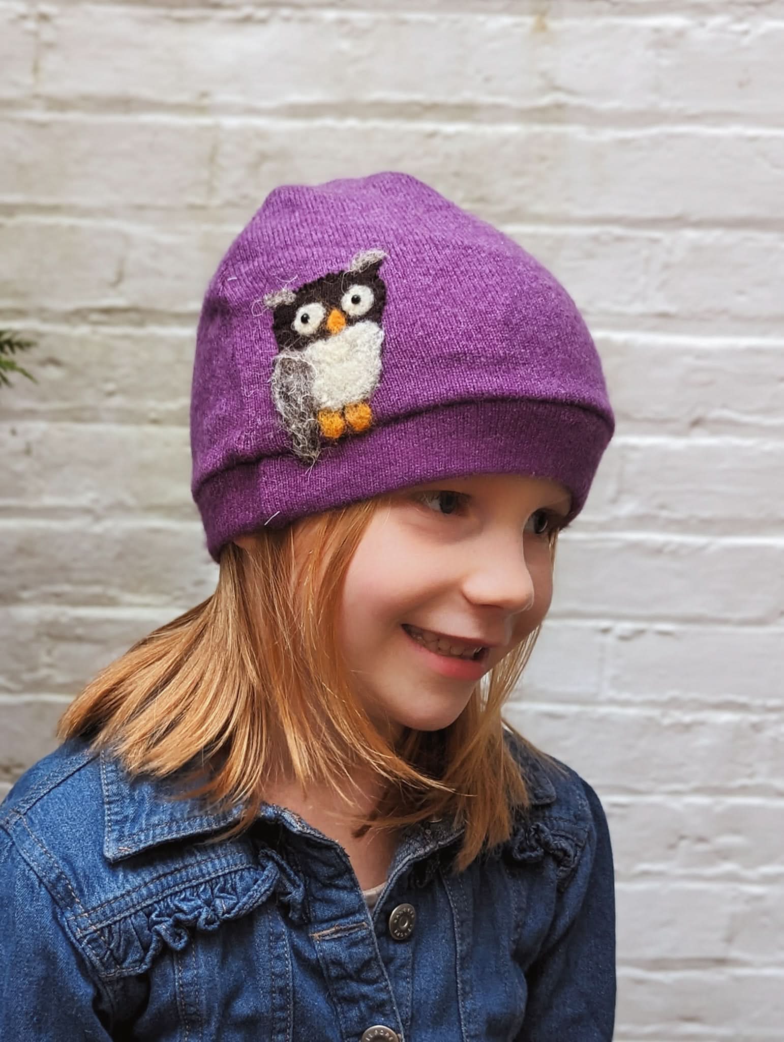 Ash &amp; Rose hat Berry Owl Cashmere Hat - Child