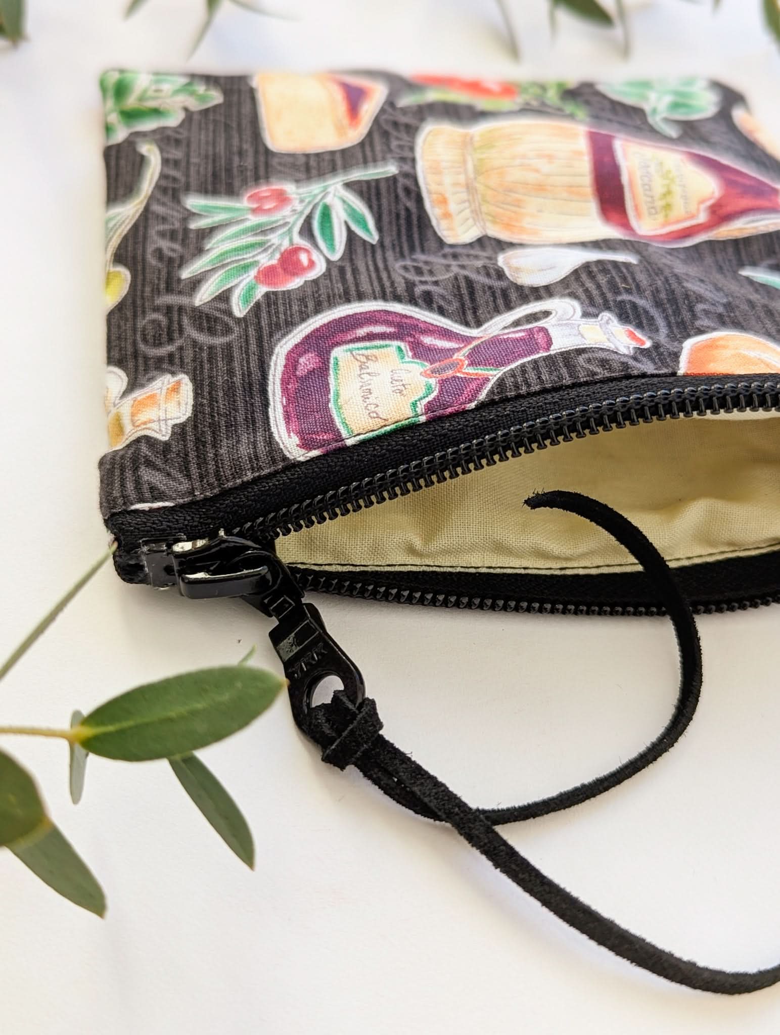 Ash &amp; Rose Black Pane Toscano Square Pouch