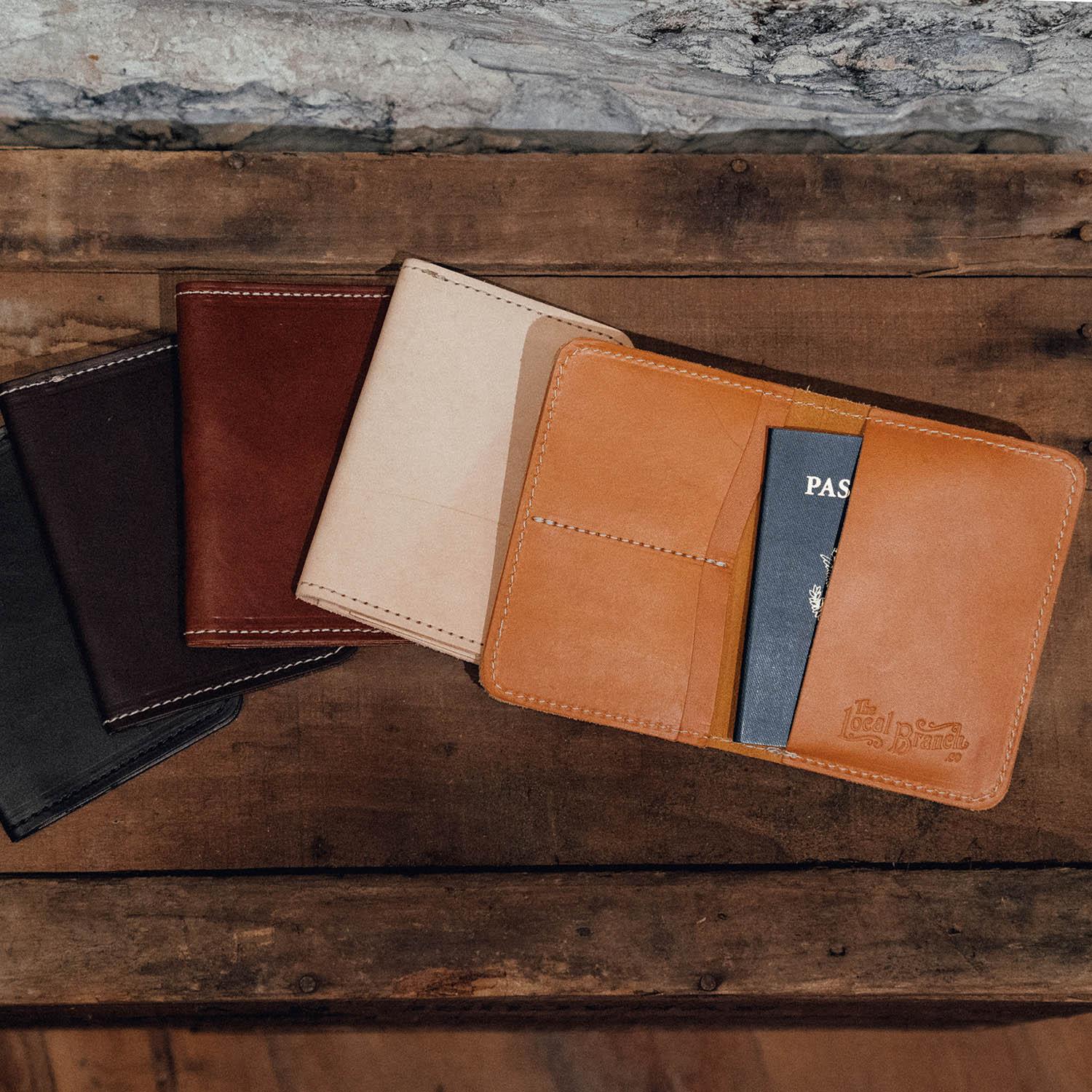 The Local Branch Leather Leather Passport Case - USA Made
