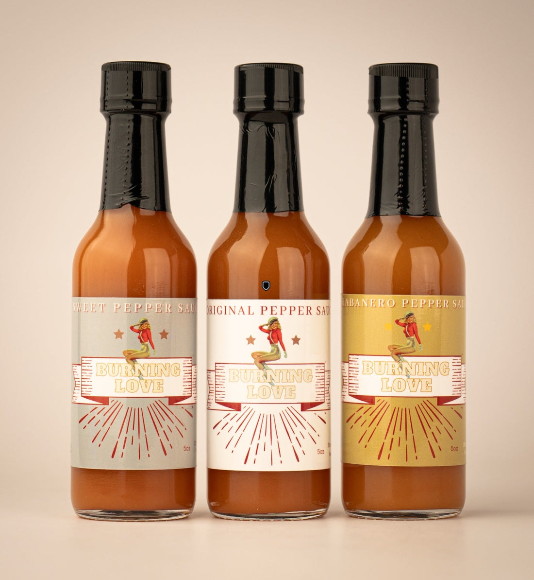 Lady May’s Hot Sauce 3-Pack Bundle – Original, Habanero &amp; Sweet Heat – Small Batch, Farm Picked, Restaurant Made – Gift Set of 3 Bottles