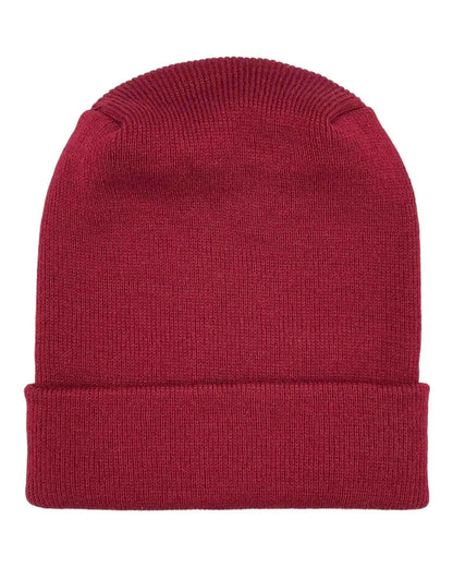 Patented H Stitch Cuffed Beanie, Burnt Maroon
