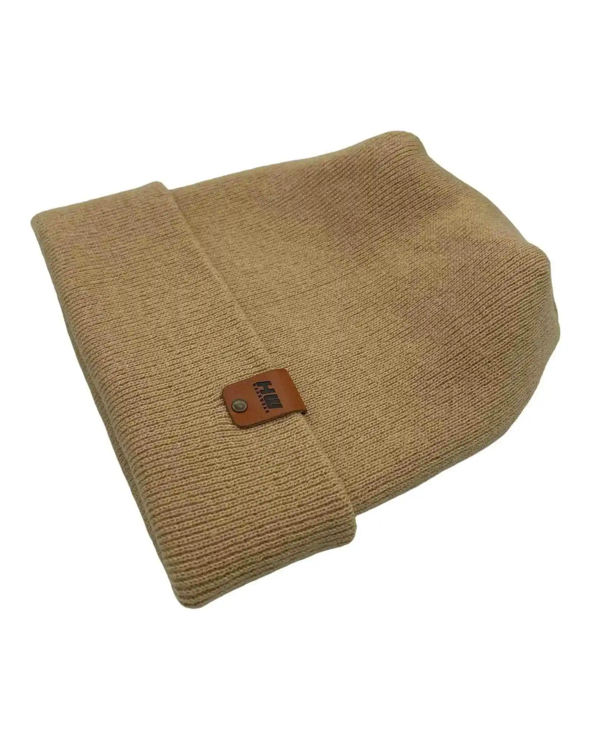 Patented H Stitch Cuffed Beanie, Dune Beige