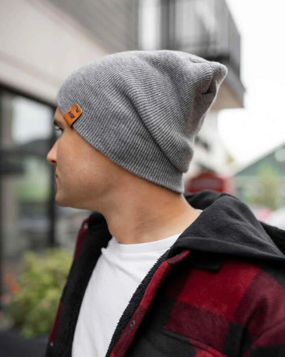 Patented H Stitch Cuffed Beanie, Koala Gray
