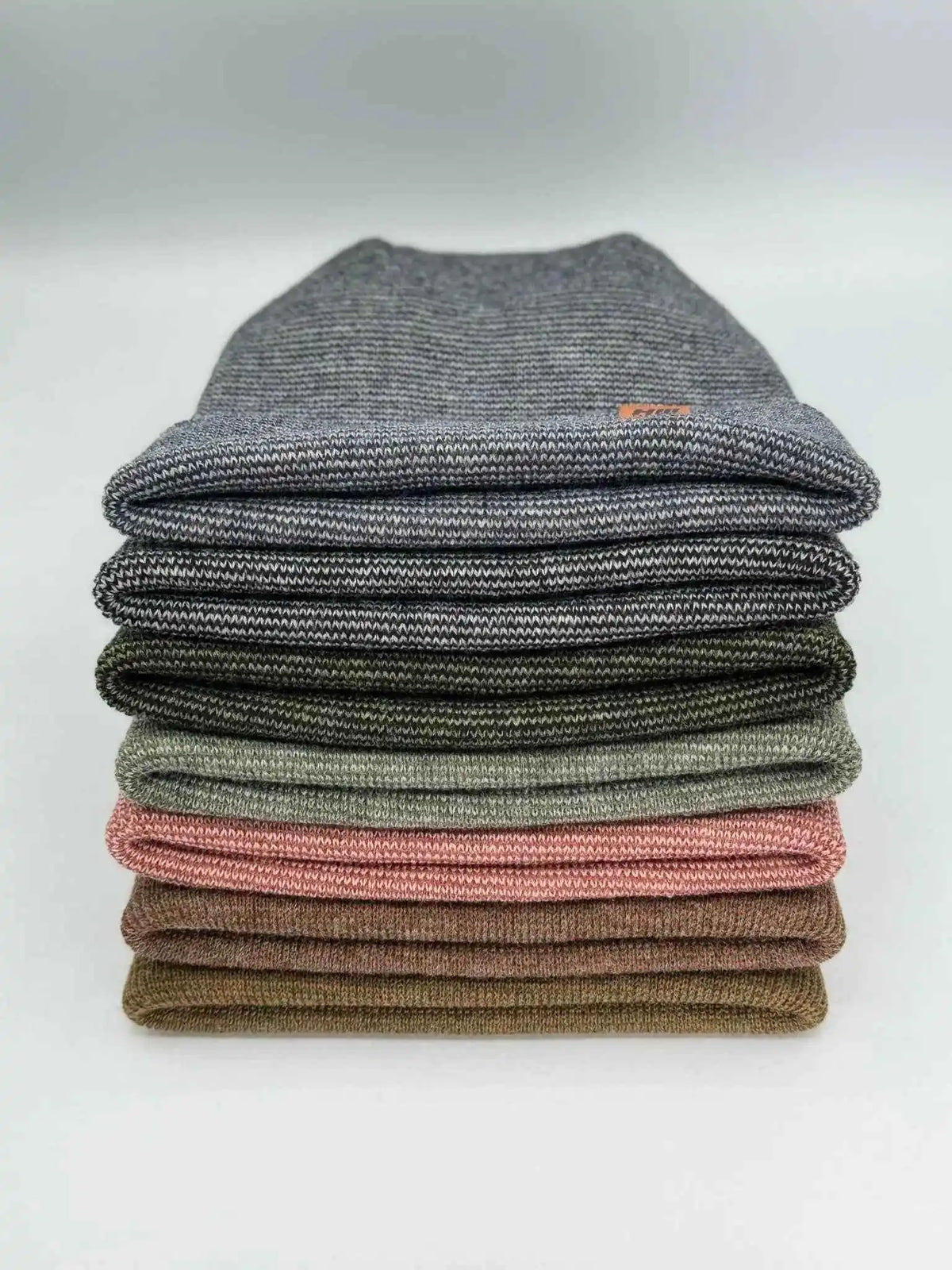 Patented H Stitch Fusion Cuffed Beanie, Black and Gray