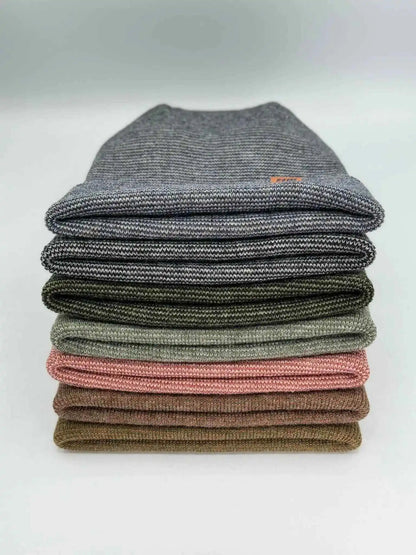 Patented H Stitch Fusion Cuffed Beanie, Black and Green