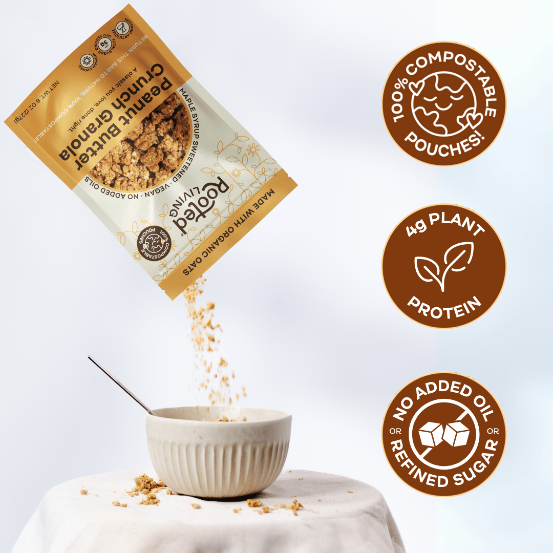Rooted Living Peanut Butter Crunch Granola