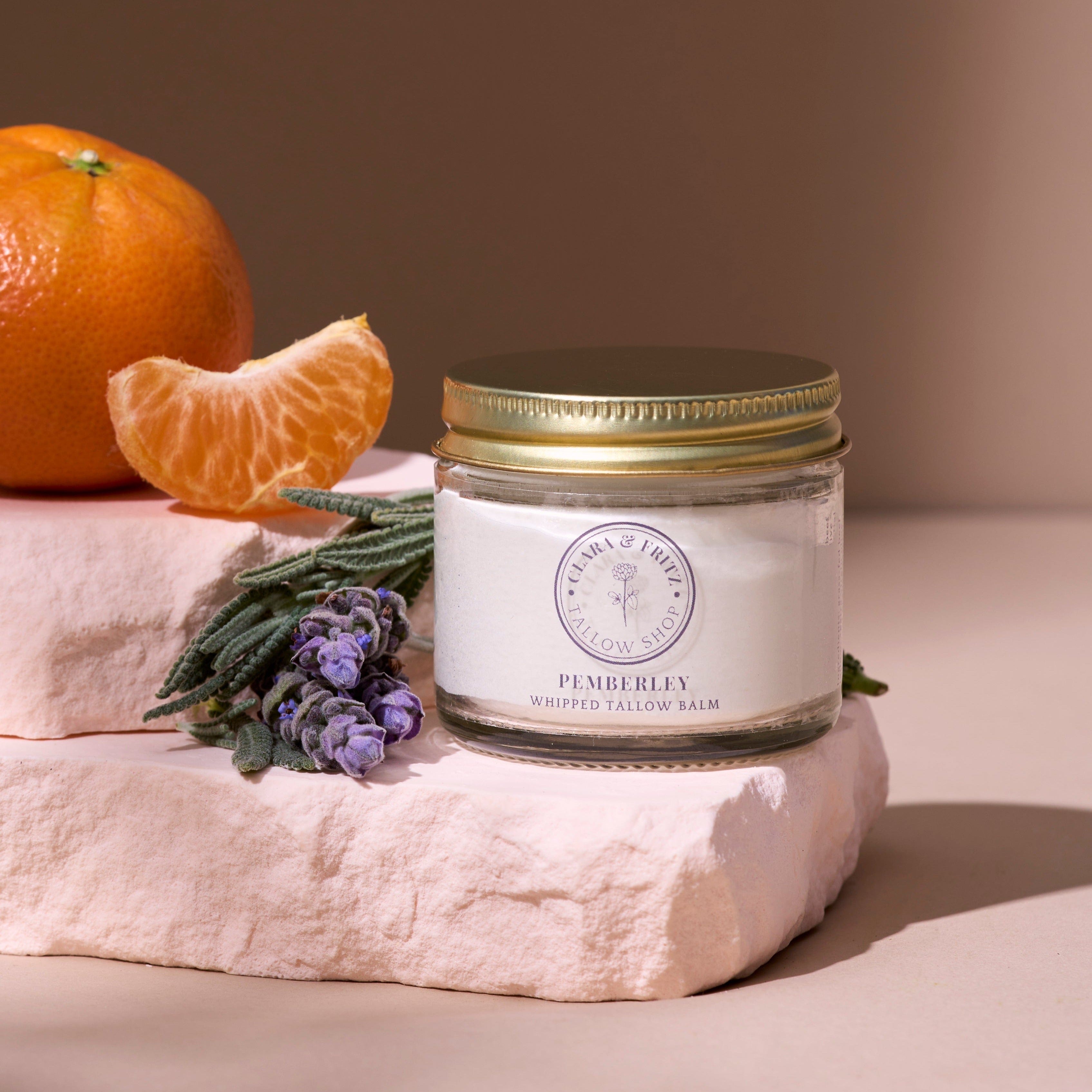 Pemberley Orange and Lavender Scented Whipped Tallow Balm - My American Goods
