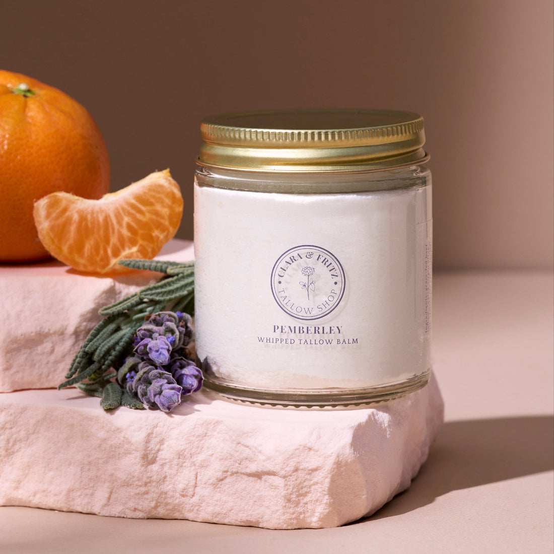 Pemberley Orange and Lavender Scented Whipped Tallow Balm - My American Goods