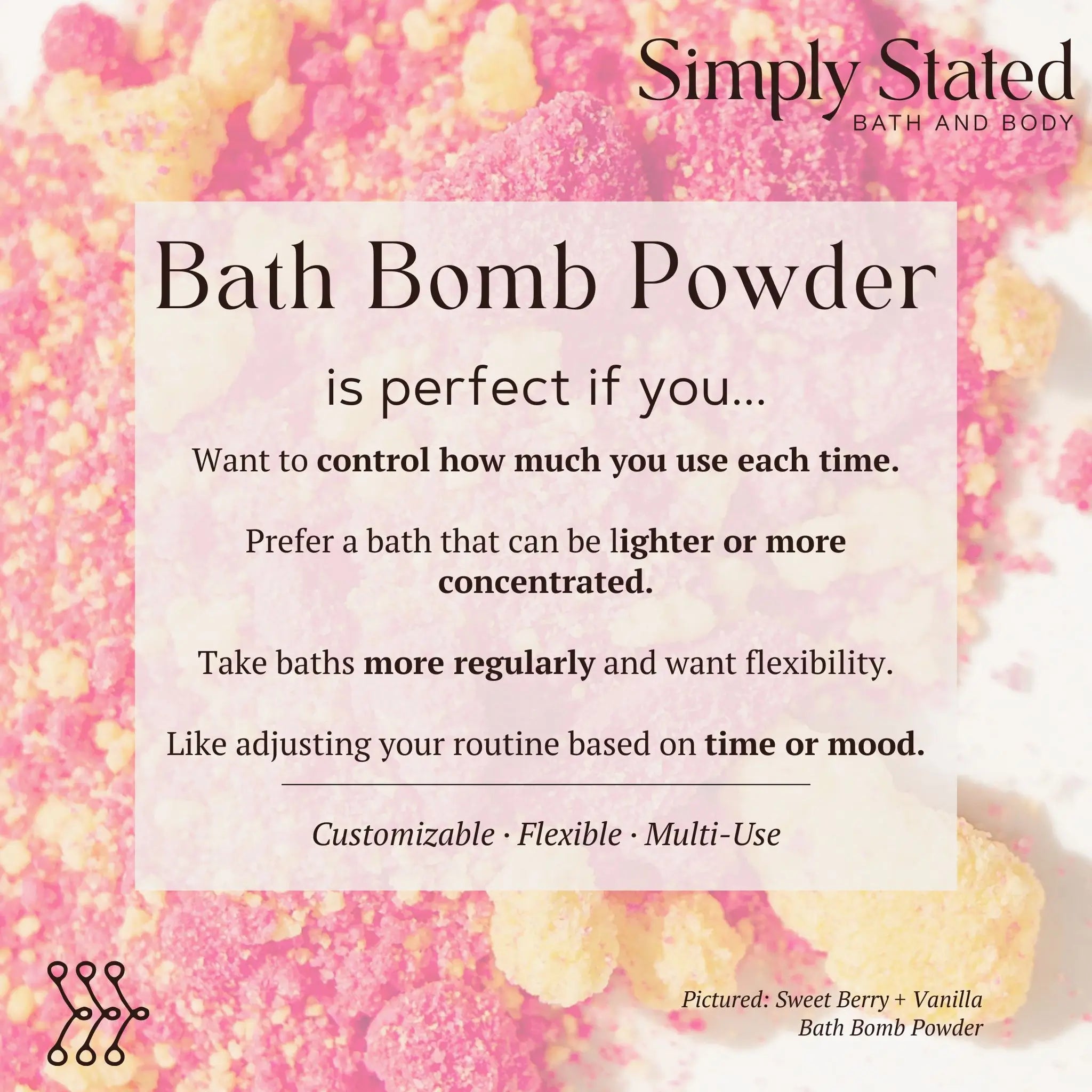 Sweet Berry + Vanilla Bath Bomb Powder