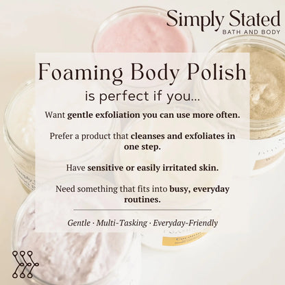 Simply Stated Creations Exfoliants Sea Salt + Orchid Foaming Body Polish