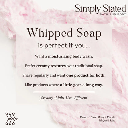 Simply Stated Creations Body Cleansers Sea Salt + Orchid Whipped Soap