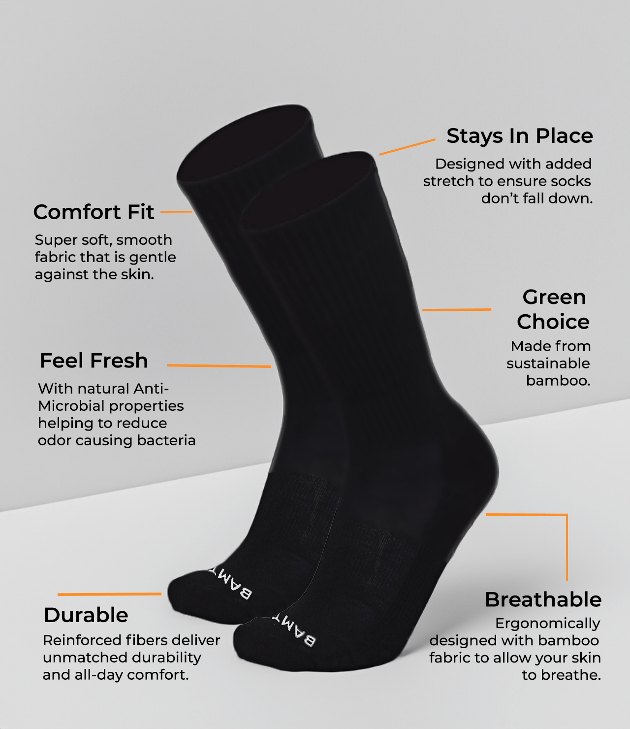Bamtech Socks Bamboo Performance Boot Socks