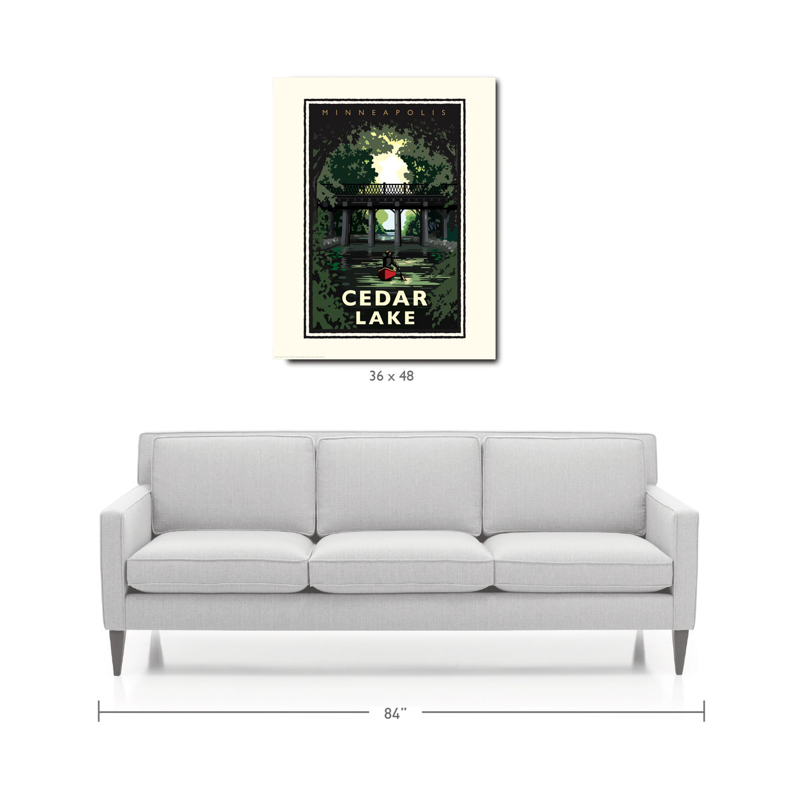 Landmark MN | Cedar Lake Minneapolis Art Print - My American Goods