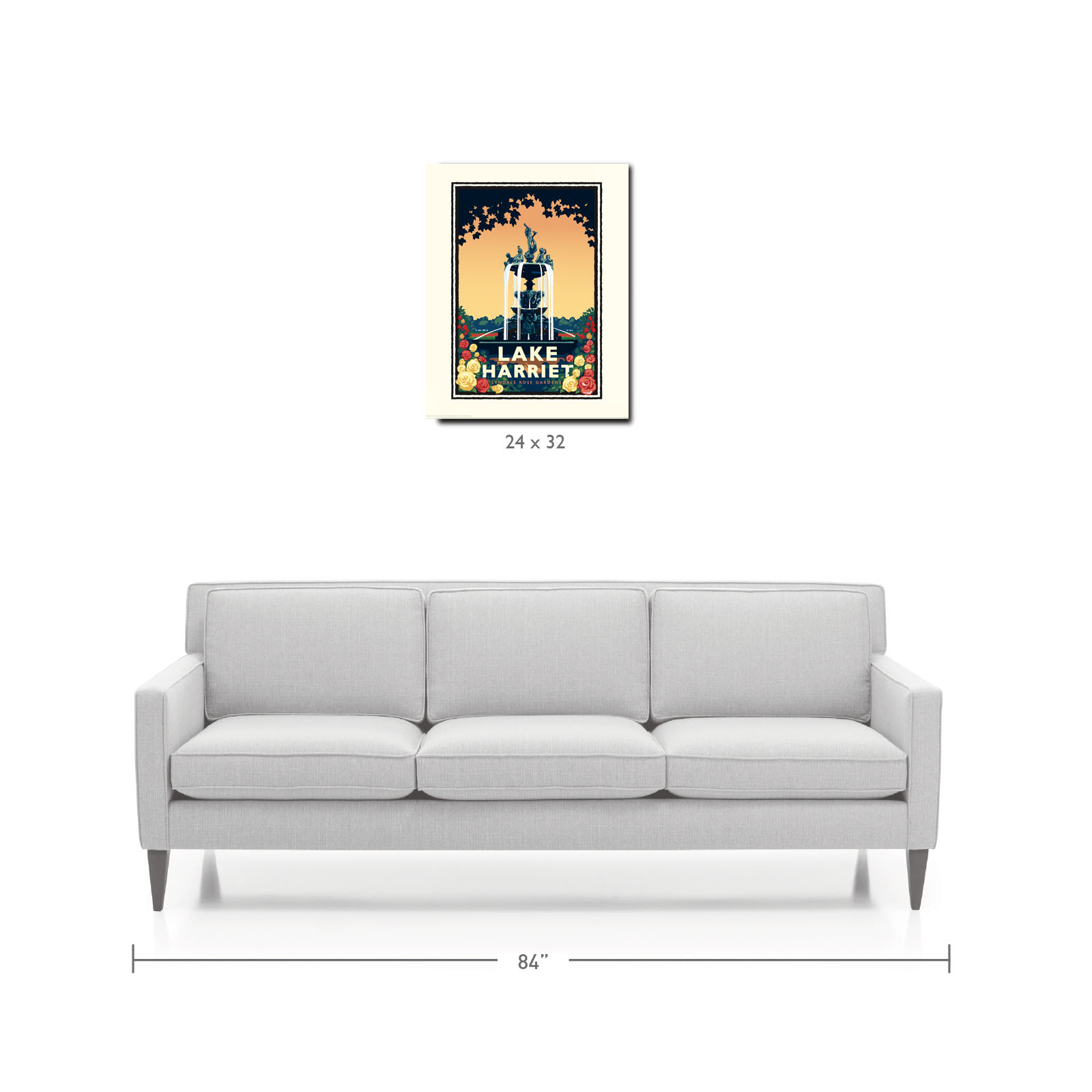 Landmark MN | Lake Harriet Rose Garden Minneapolis Art Print - My American Goods
