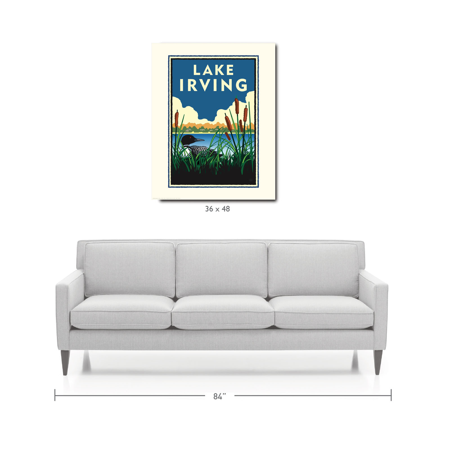 Landmark MN | Lake Irving Bemidji Art Print - My American Goods