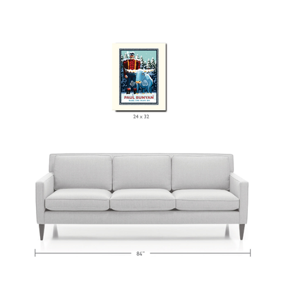 Landmark MN | Paul Bunyan Winter Scene Art Print