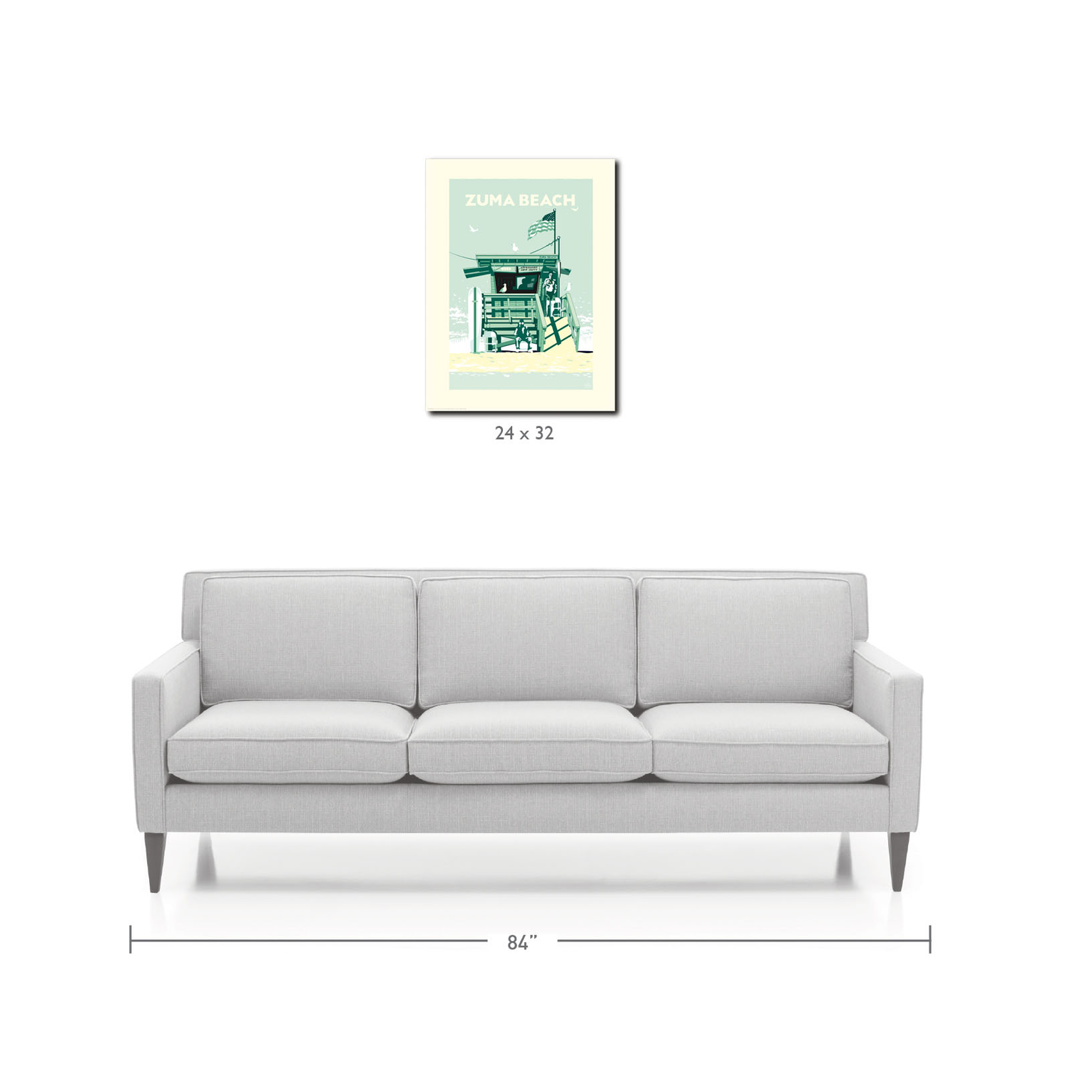 Landmark CA | Lifeguard Stand Zuma Beach Giclee Print - My American Goods