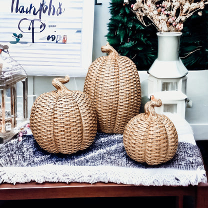 Basket Weave Pumpkins - My American Goods