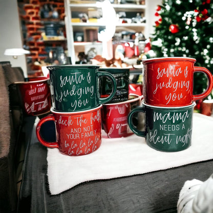 Gia Roma Coffee Mug, Santa is Judging Mug