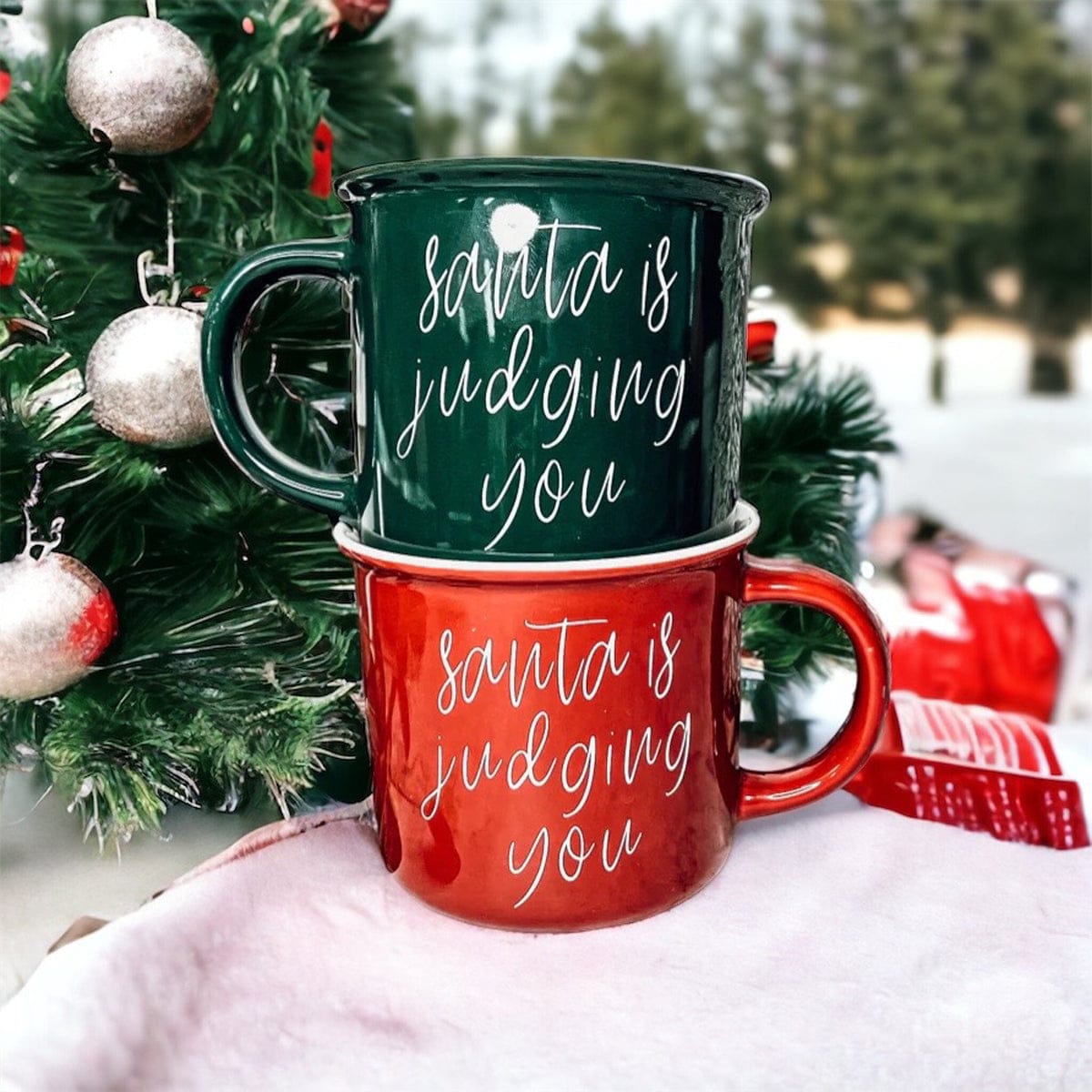 Gia Roma Coffee Mug, Santa is Judging Mug