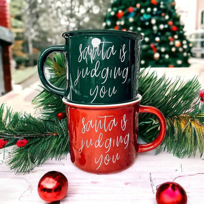Gia Roma Coffee Mug, Santa is Judging Mug