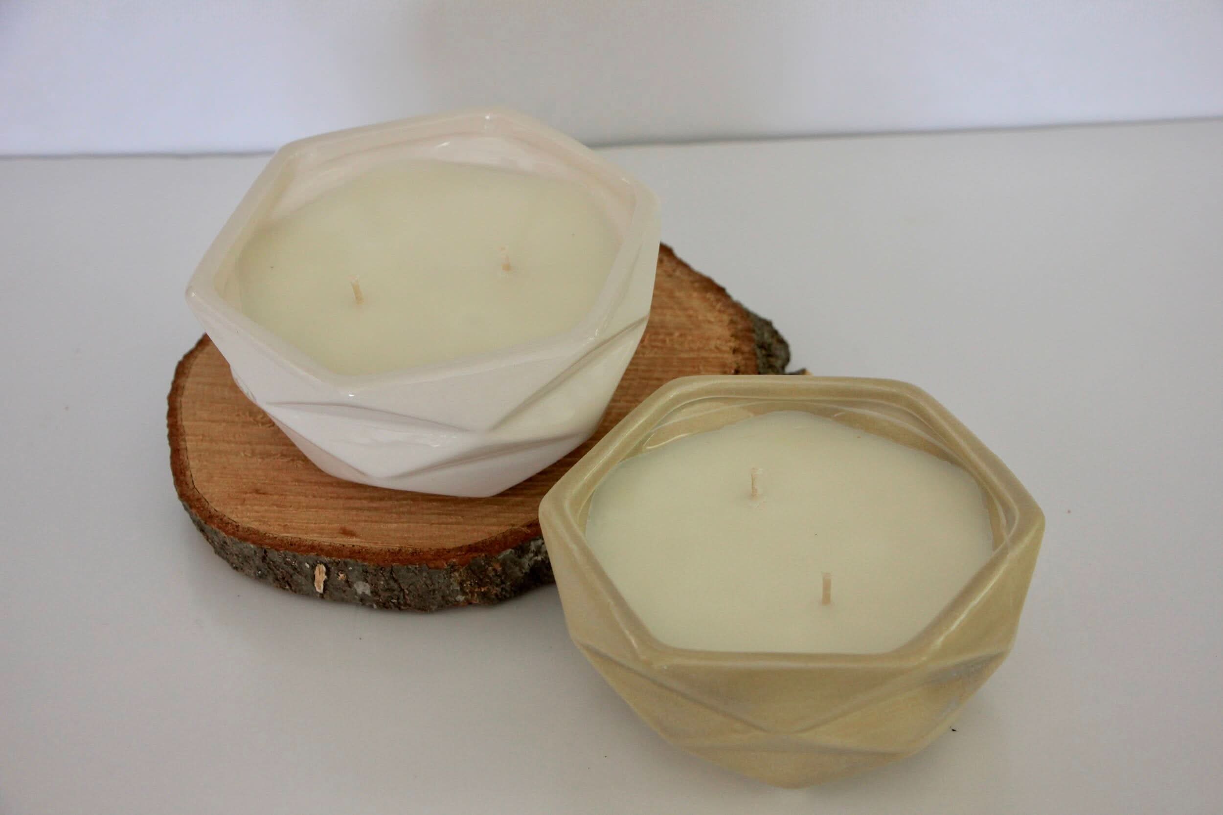 prodigalpottery Ceramic Community Naturals Prism Candle