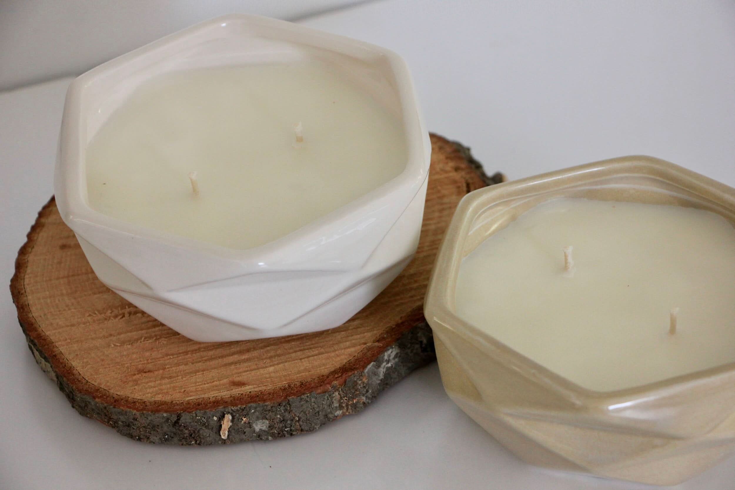 prodigalpottery Ceramic Community Naturals Prism Candle