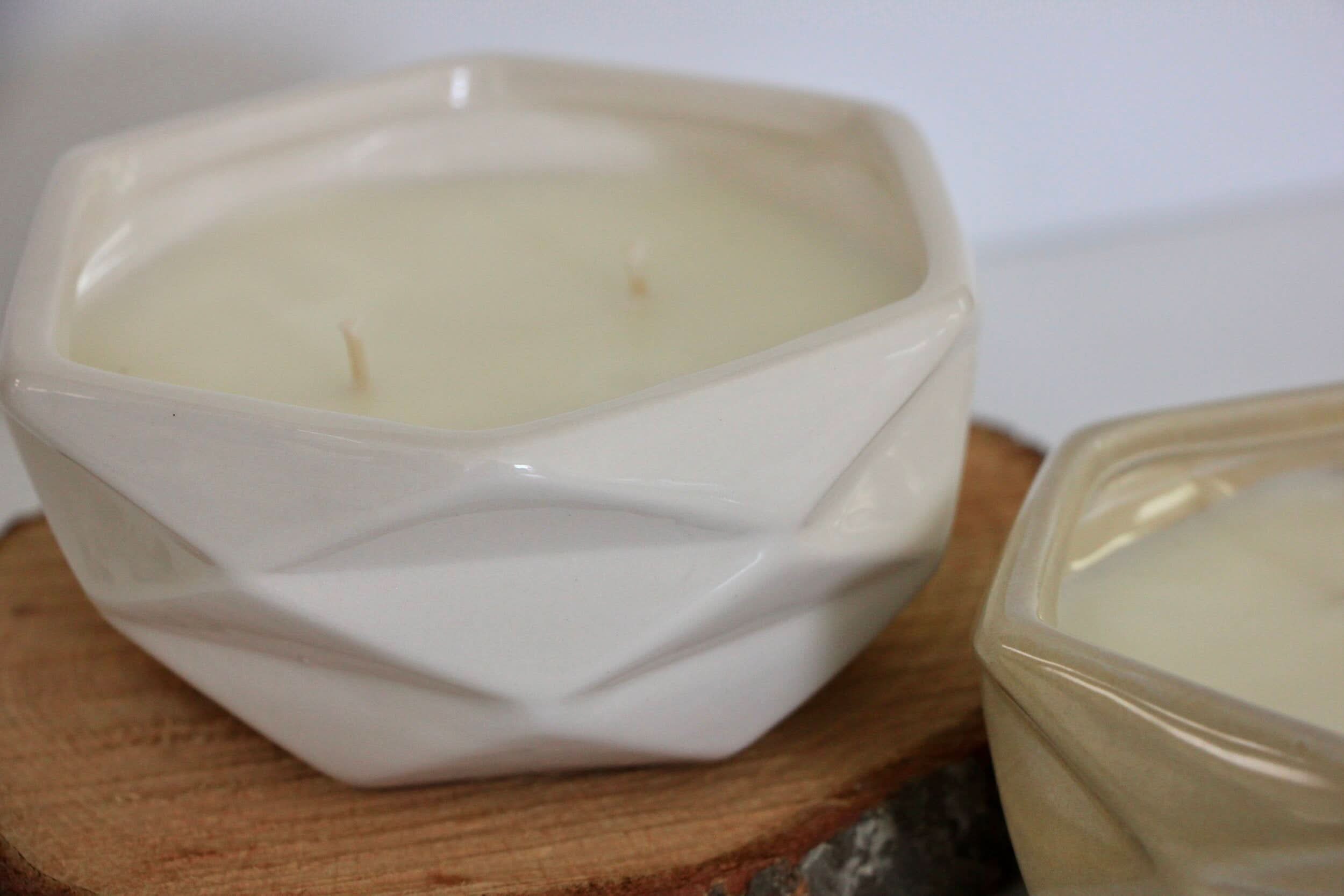 prodigalpottery Ceramic Community Naturals Prism Candle